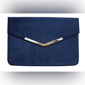 Chic Navy Clutch with Gold Detail 💎💎